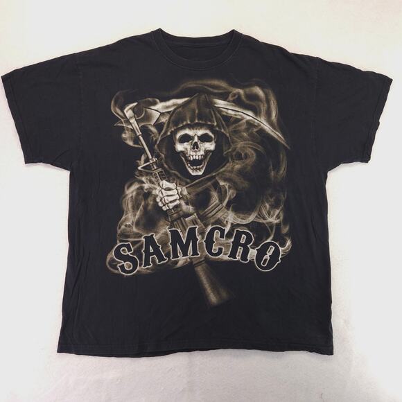 Sons of Anarchy Samcro Casual Crew Neck Graphic T Shirt Mens Size 2XL Black - Picture 2 of 9